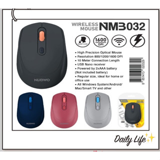 ส่งจากไทย NUBWO MOUSE Wireless NMB-032 NMB032 เม้าส์ไร้สาย เม้าส์ wireless พร้อมส่ง