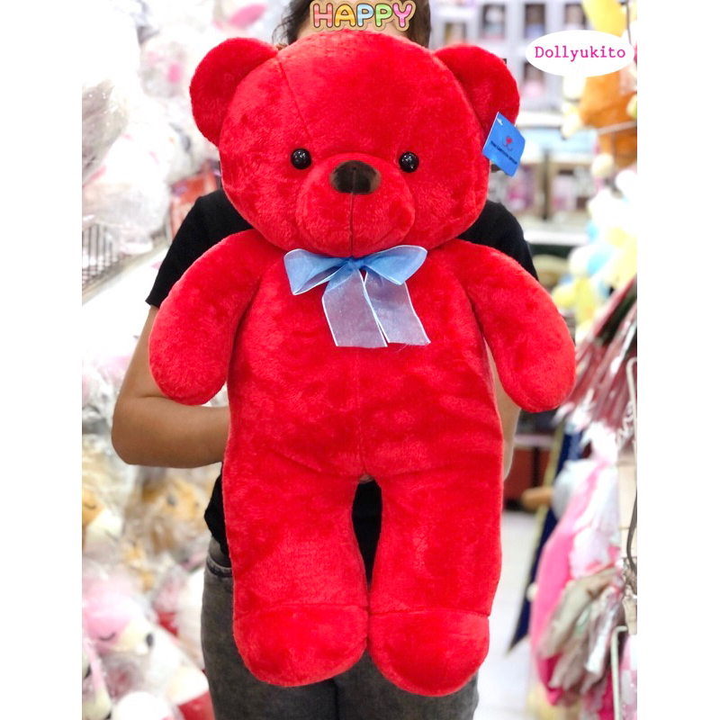 ตุ๊กตาหมีสีแดงมี-2-ขนาด-25-นิ้ว-9-นิ้ว-มีเก็บเงินปลายทาง