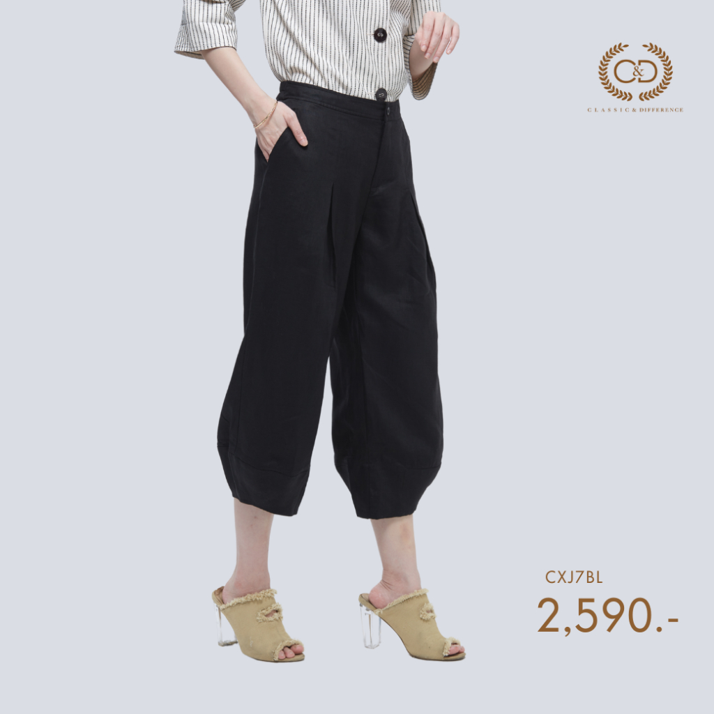 c-amp-d-กางเกงขาวยาว-กาง-เ-กงผู้หญิง-linen-pants-ทรง-oriental-pants-ขาสี่ส่วน-เนื้อผ้าลินินพรีเมี่ยม-สีดำ-cxj7bl