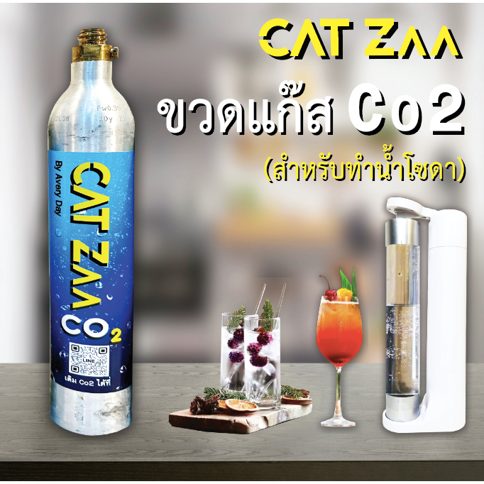 catzaa-c02-gas-tank-ขวด-co2-สำหรับเครื่องทำน้ำโซดา-สามารถส่งเติมแก็สได้ที่เรา-มีบริการหลังการขาย