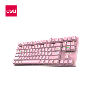 Deliคีย์บอร์ด คีย์บอร์ดเกมมิ่งมีสาย ชุดคีย์บอร์ด คีย์บอร์ดเรืองแสง keyboard