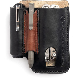 Made in USA Leather EDC Pouch | Leather Multitool Sheath/Holster for Men Belt Clip/Pocket Organizer for Knife/Flashlight