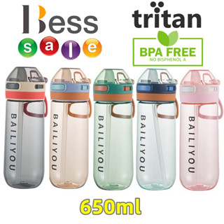 A79-ขวดใส่น้ำแบบพกพา ขนาด 650 ML สไตล์สปอร์ต กระบอกน้ำดื่มแบบพกพา มีหลอดในตัว มีหูหิ้ว สะดวกในการพกพา