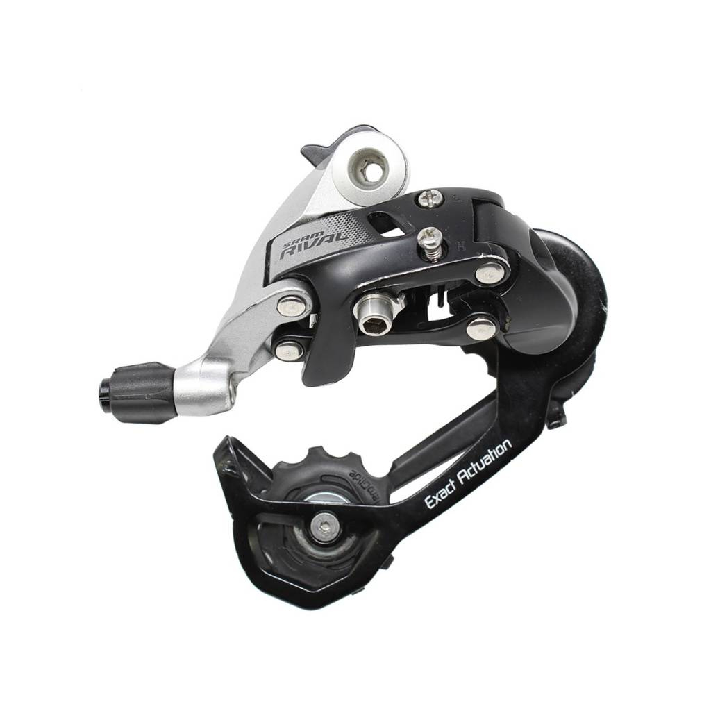 sram-rival-22-rear-derailleur-11-speed-short-cage-black-silver-ตีนผีขาสั้น-จักรยาน11สปีด