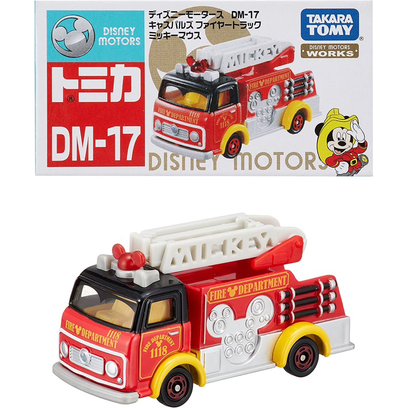 แท้-100-จากญี่ปุ่น-โมเดล-ดิสนีย์-รถดับเพลิง-มิกกี้-เมาส์-takara-tomy-tomica-disney-motors-dm-17-fire-truck-mickey-mouse