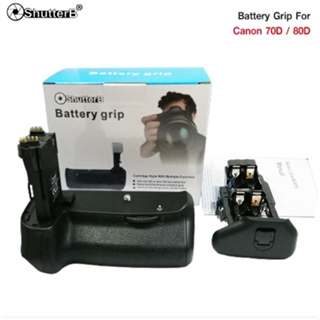 Battery Grip Shutter B รุ่น CANON 80D/70D (BG-E14 Replacement) แบตเตอรี่กริป