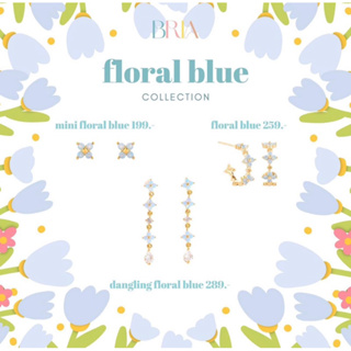 ภาพหน้าปกสินค้าBRIA | Floral Blue Earrings Collection ซึ่งคุณอาจชอบราคาและรีวิวของสินค้านี้