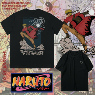 NARUTO เสื้อยืดข้อต่อนินจาญี่ปุ่นการ์ตูนอะนิเมะนารูโตะสองมิติ เสื้อโอเวอร์ไซส์ผู้ชายและผู้หญิงคอกลม แฟชั่นแขนสั้น