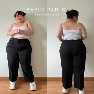 “Basic pants“ กางเกงเบสิค กางเกงสาวอวบ กางเกงสีดำไซต์ใหญ่