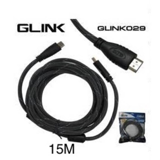 สายHDMI สายถักยาว15เมตร HDMI Cable ยี่ห้อGLINK รหัส029
