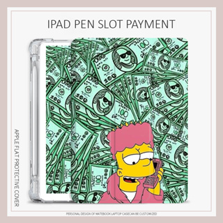 Simpsons animation เคสไอเเพด air1/2/3/4/5 mini4/5/6 เคส iPad gen 7 8 9 gen10 case iPad pro11 2021 2022 พร้อมถาดใส่ปากกา