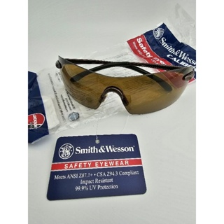 แว่นตา​ Smith​&amp;Wesson Caliber Anti-Fog Brown Safety Glasses