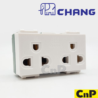 CHANG ปลั๊กกราวด์คู่ แนวตั้ง สีขาว ช้าง รุ่น PCH-904N