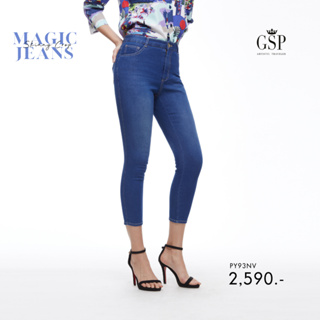 GSP กางเกงยีนส์ กางเกงผู้หญิง Jeans Magic Jeans 2022 ทรง Skinny Crop (PY93NV)