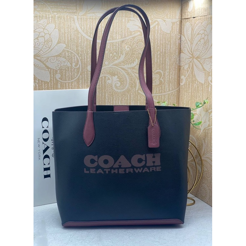 หนังแท้-ms-เกรด-1-1-coach-shopping-tote-กระเป๋าสตางค์-กระเป๋าปั้มแบรนด์-size-12