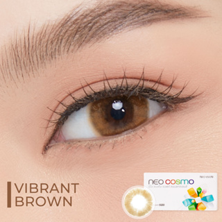 คอนแทคเลนส์ Vibrant Brown (Neo Cosmo) ส่งฟรีไม่ต้องใช้โค้ด สีน้ำตาลอ่อน ตาหวาน สไตล์ฝรั่ง มีค่าสายตาพร้อมส่ง