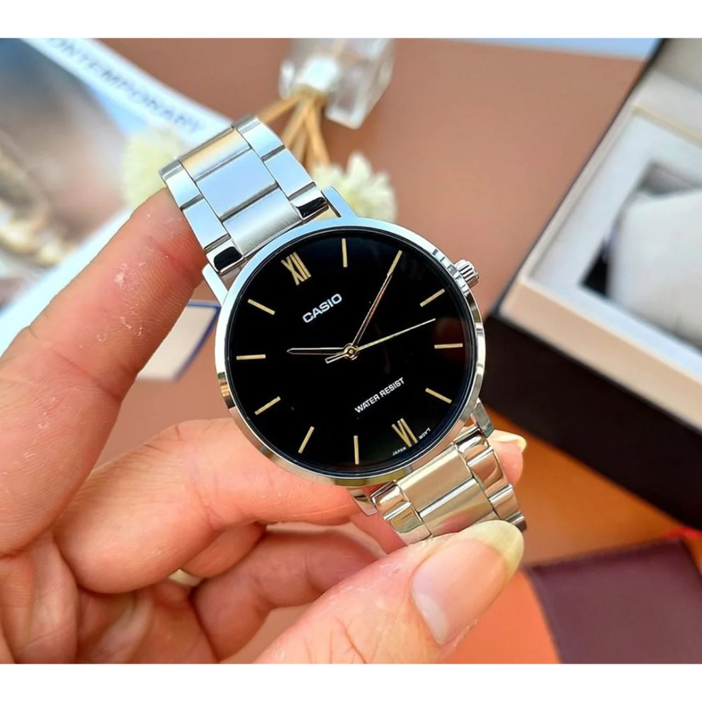 ภาพหน้าปกสินค้านาฬิกา Casio รุ่น LTP-VT01D-1B นาฬิกาสำหรับผู้หญิง สายแสตนเลส หน้าปัดสไตล์เรียบหรู -ของแท้ 100% รับประกันสินค้า 1 ปี