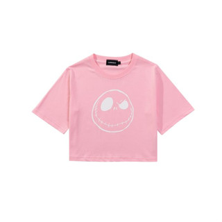 CARNIVAL CNVXNMT020PK/67 NIGHTMARE LOGO CROP TSHIRT PINK L