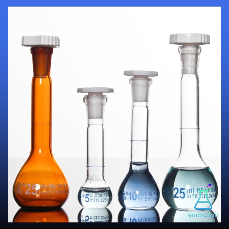 ขวดวัดปริมาตร-volumetric-flask-ขวดวัดปริมาตรแก้ว-10ml-25ml-50ml-100ml-200ml-250ml