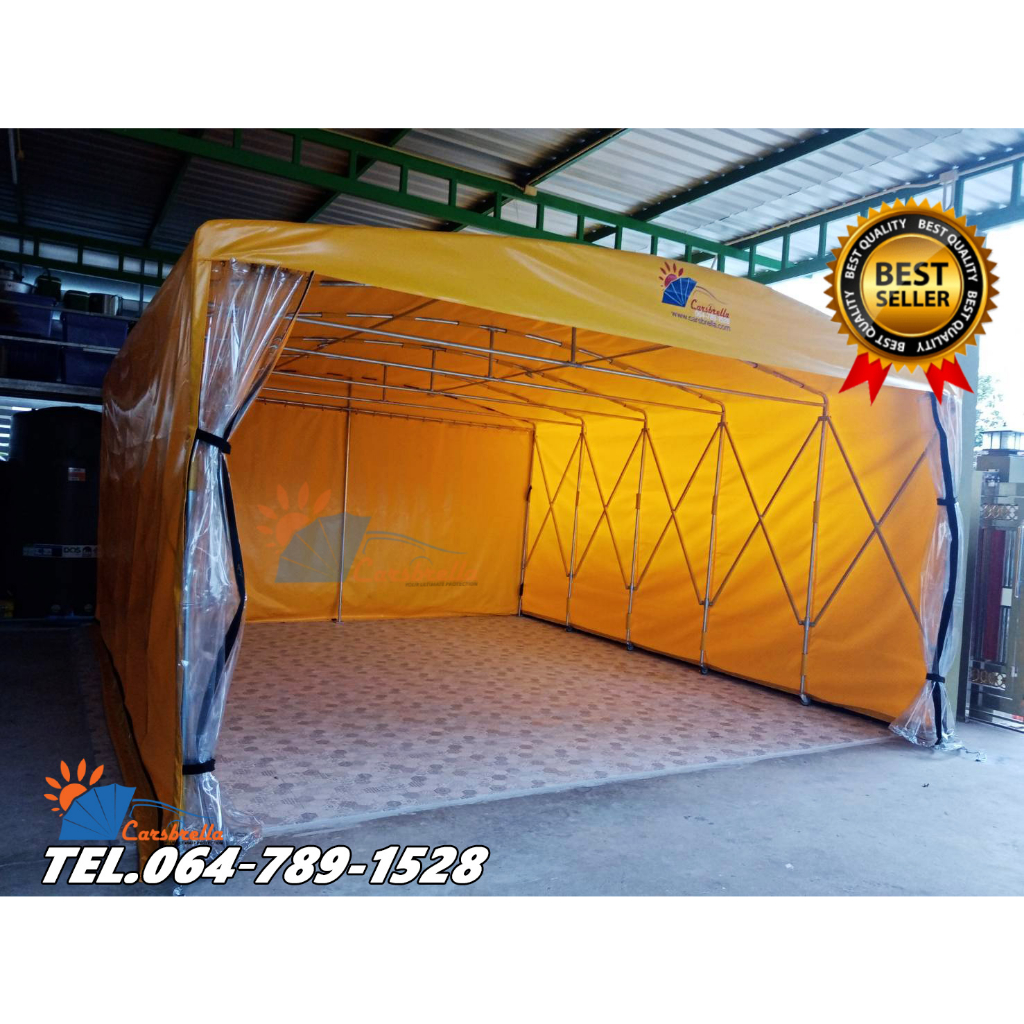 เต็นท์จอดรถสำเร็จรูป-carsbrella-รุ่น-twin-b-สําหรับรถยนต์ขนาดเล็ก-กลาง-สามารถจอดรถได้-2-3-คัน