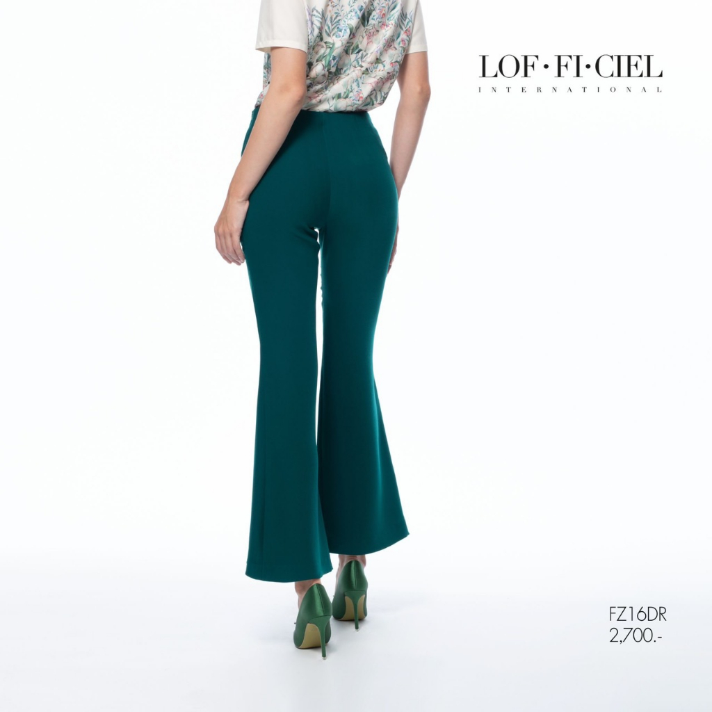 lofficiel-กางเกงขายาว-กางเ-กงผู้หญิง-jubilee-emerald-disco-pants-สีเขียว-fz16dr