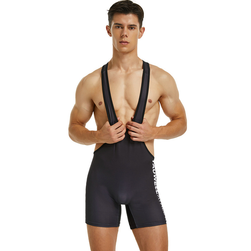 พร้อมส่งในไทย-เสื้อมวยปล้ำ-ชุดกีฬา-ชุดว่ายน้ำ-ผ้าลื่น-สำหรับผู้ชาย