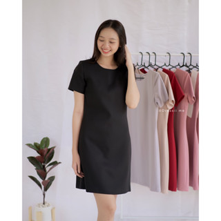 Dressii Me - ชุดเดรส รุ่น Basic me dress (ซับในเต็มตัว) ทรง A มีให้เลือกหลายสี หลายไซด์