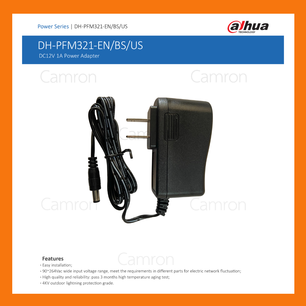 อะแดปเตอร์-cctv-dh-pfm321-us-dahua-dc12v-1a-power-adapter-รับสมัครตัวแทนจำหน่าย