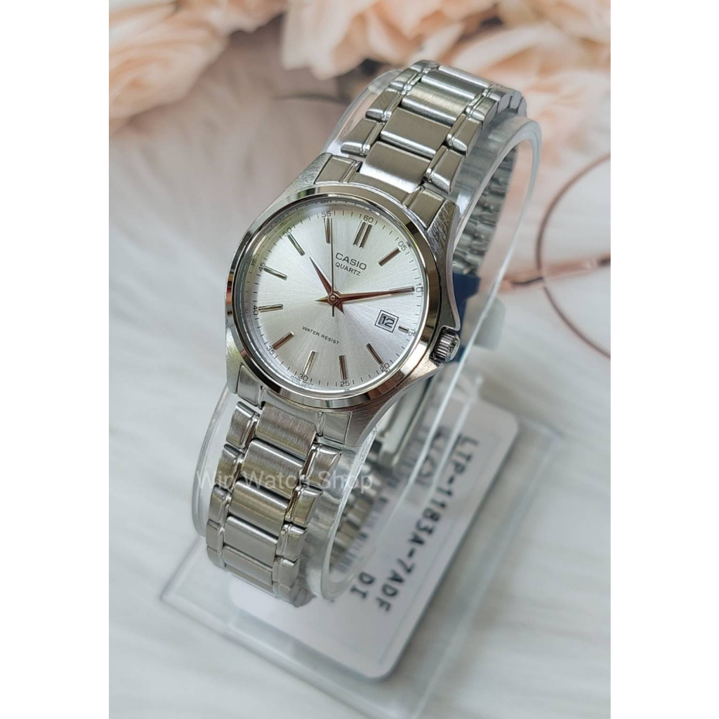 ภาพหน้าปกสินค้าCasio นาฬิกา รุ่น LTP-1183A-7A นาฬิกาข้อมือผู้หญิง สายแสตนเลสสีเงิน หน้าปัดเงิน - 100% ประกัน 1 ปีเต็ม จากร้าน nalikaonlineshop บน Shopee