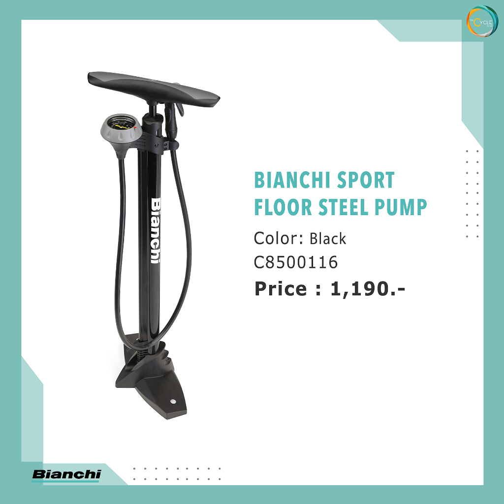 สูบจักรยาน-bianchi-bianchi-sport-floor-steel-pump