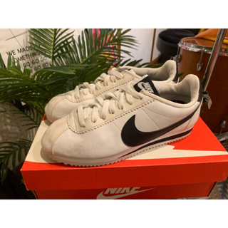 Nike Classic Cortez White Black รองเท้าวิ่งลำลองสำหรับผู้ชายและผู้หญิง