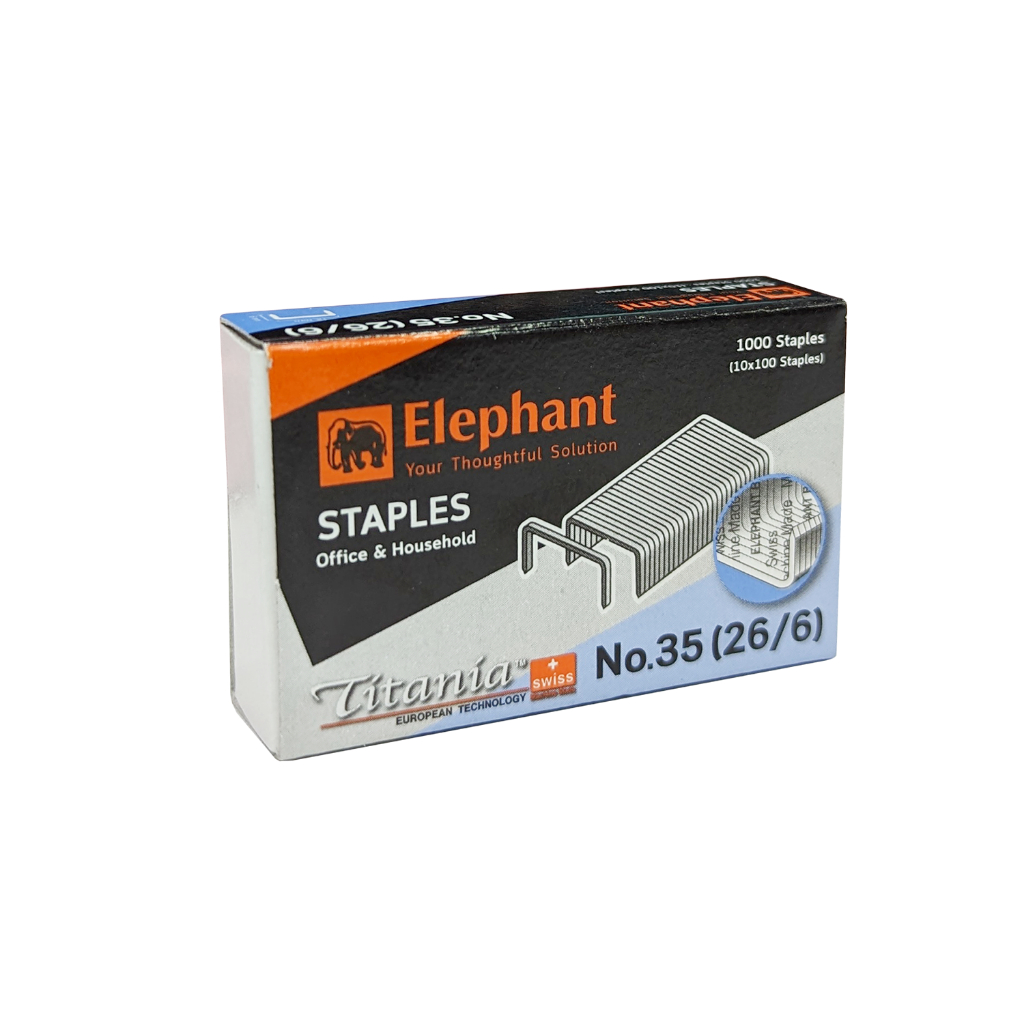 elephant-titania-no-35-26-6-staples-ลูกแม็ก-ลวดเย็บกระดาษ-1กล่อง-1000ตัว