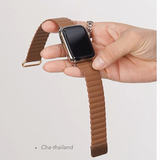 NEW สายแม่.เหล็กลูกฟูก แบบเข็มขัด ใช้ได้กับ Watch 8 ultra 7 6 5 4 3 2 1 se Size 40/41mm 44/45/49mm สาย smart watch