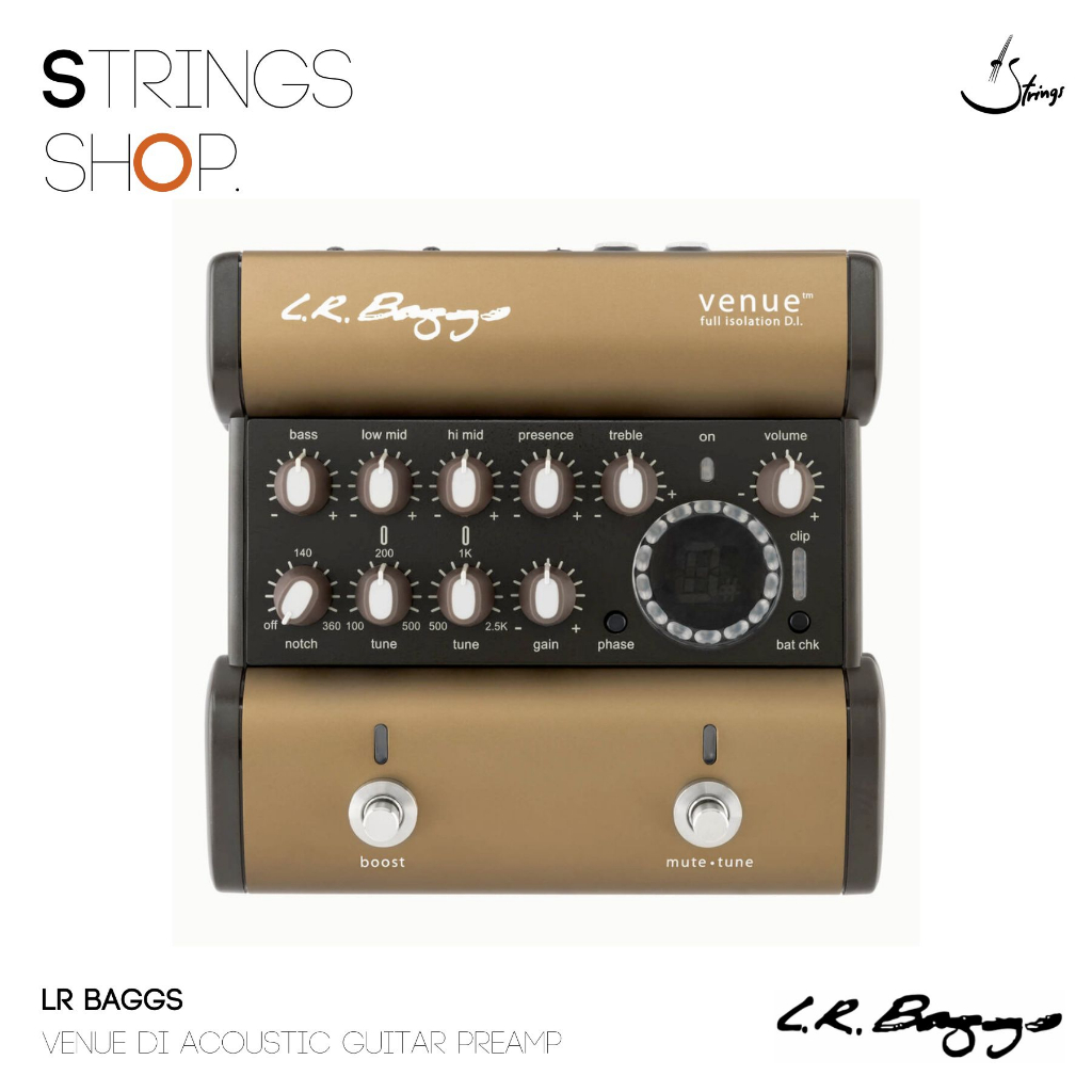 LR Baggs Venue DI Acoustic Guitar Preamp / DI / EQ / Tuner Pedal Shopee Thailand