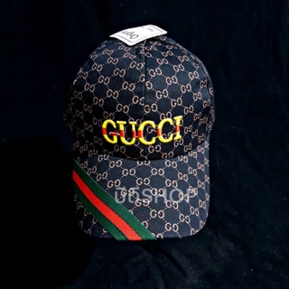 หมวก GG BASEBALL HAT- STRIPE RED GREEN RIBBON