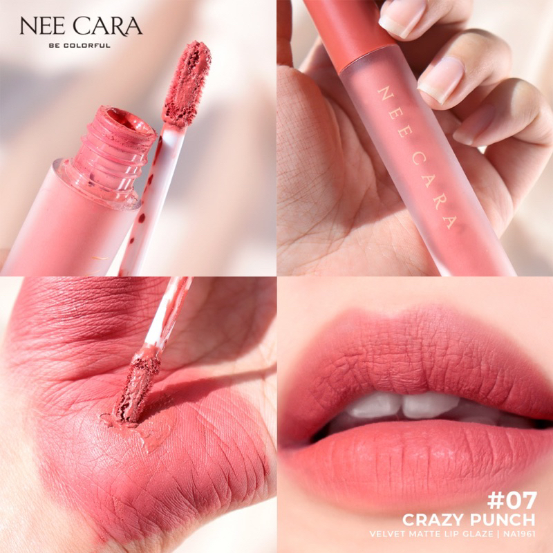 nee-cara-นีคาร่า-ลิปสติก-ลิปแมท-เวลเวท-เนื้อกำมะหยี่-n1961-velvet-matte-lip-glaze