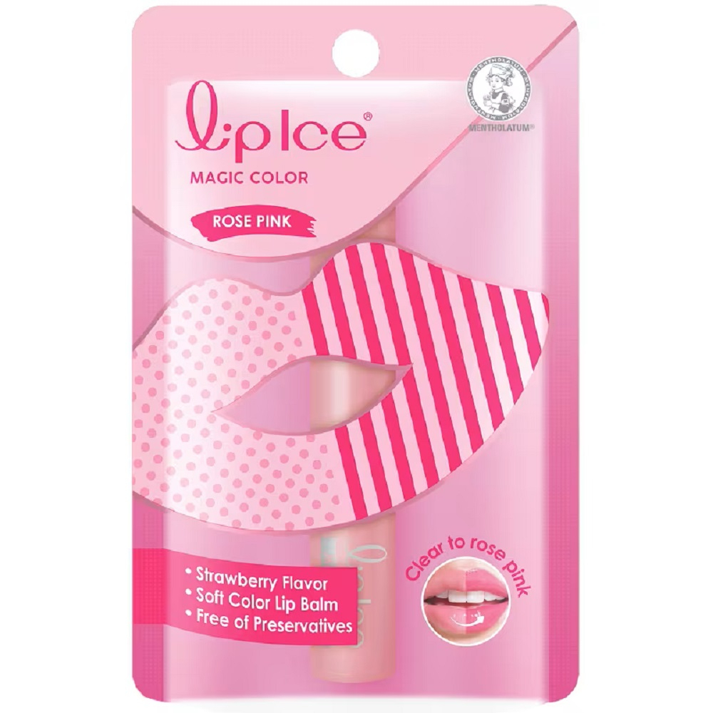 Mentholatum Lip Ice Magic Color Rose Pink 2 G เมนโทลาทัม ลิปไอซ์ เมจิค