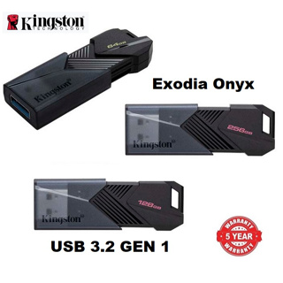 ภาพหน้าปกสินค้าKingston DataTraveler  Exodia Onyx USB 3.2 GEN 1 มีให้เลือกขนาดความจุ 64GB 128GB 256GB ของแท้ ประกัน5ปี ที่เกี่ยวข้อง