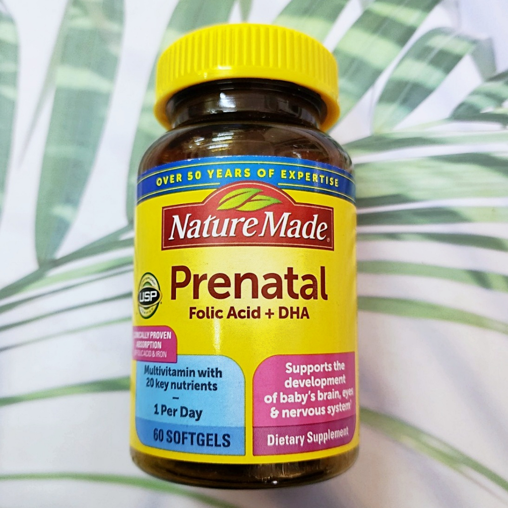 วิตามินรวมสำหรับคนตั้งครรภ์ Prenatal Folic Acid + DHA 200 mg 60 /and 70 ...