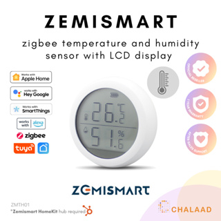 Zemismart Zigbee Temperature and Humidity Sensor with LCD Display เซ็นเซอร์วัดอุณหภูมิและความชื้น พร้อมหน้าจอแสดงผล
