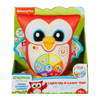 Fisher-Price Linkimals Interactive Learning Toy for Toddlers with Lights Music and Motion, Light-Up &amp; Learn Owl