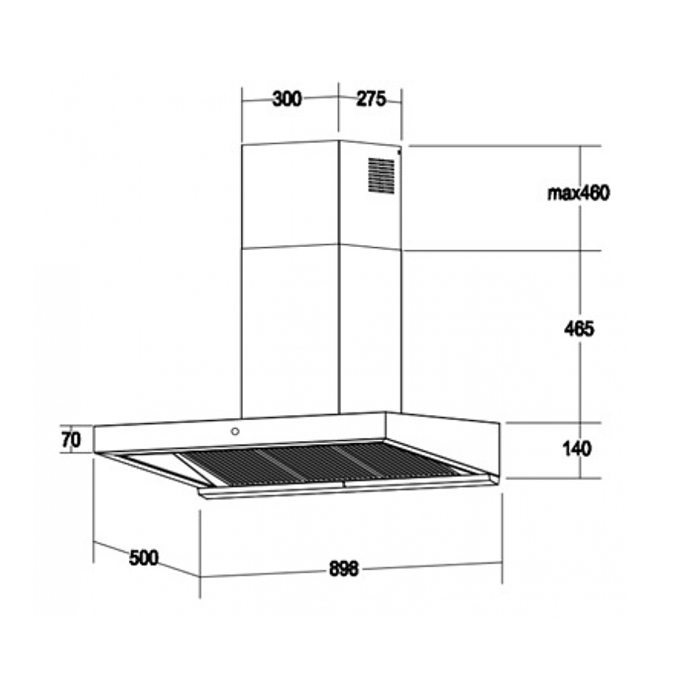 mex-เครื่องดูดควันติดผนัง-รุ่น-k638bfx90