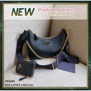 [สอบถามก่อนกดซื้อ]​ แท้​ 💯 New Prada Re-edtion 2005 Saffiano Bag​ สีดำ