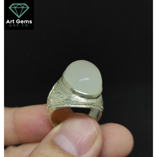 แหวนหยกขาว เสริมสิริมงคล แก้เคล็ด หยกสีขาว ช่วยให้ผู้ใส่สุขภาพแข็งแรง อายุยืน [รหัสสินค้า WJ-01]