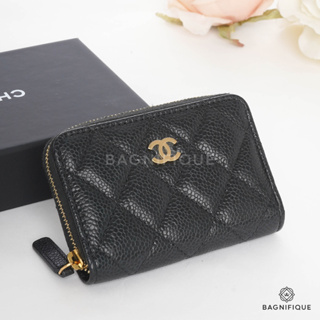 SA_Katyy New CHANEL ZIPPY CARD HOLDER SHORT BLACK CAVIAR GHW