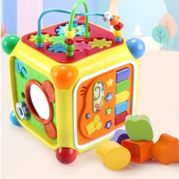 ของเล่นบล็อกพลาสติก กล่องกิจกรรม 7in1 ของเล่นเด็ก สีสันสดใสน่ารัก มัลติฟังก์ชั่น ปลอดภัย