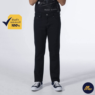 Mc JEANS กางเกงยีนส์ แม็ค แท้ ผู้ชาย กางเกงขายาว ทรงขาตรง สียีนส์ดำ ทรงสวย MBI2136