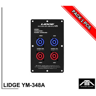 ( แพ็ค 1 ชิ้น )LIDGE YM-348A แท็บลำโพงเหล็กพร้อมแจ็คสเป็คคอน 4POLE เพลทตู้ลำโพง แท็บลำโพงเหล็ก