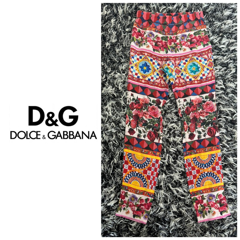 แท้-used-dolce-and-gabbana-d-amp-g-pants-size-11-12-เหมาะกับสาว-size-xs-s-กางเกงแบรนด์เนม-hi-end-แบบสวย-รุ่นแพง-สภาพดี