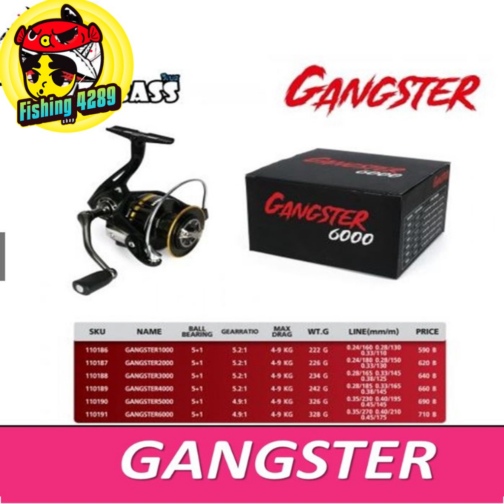 รอกตกปลา-รอกสปิน-weebass-รุ่น-gangster-ลูกปืน-5-1-โคตรลื่น-ออกแบบเสียงเป็นระบบโช๊คไม่หักง่าย